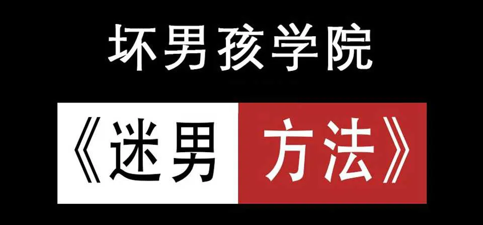 图片[1]-《谜男方法》坏男孩学院：迷男方法恋爱视频课程-元气ACG-绅士游戏下载基地！