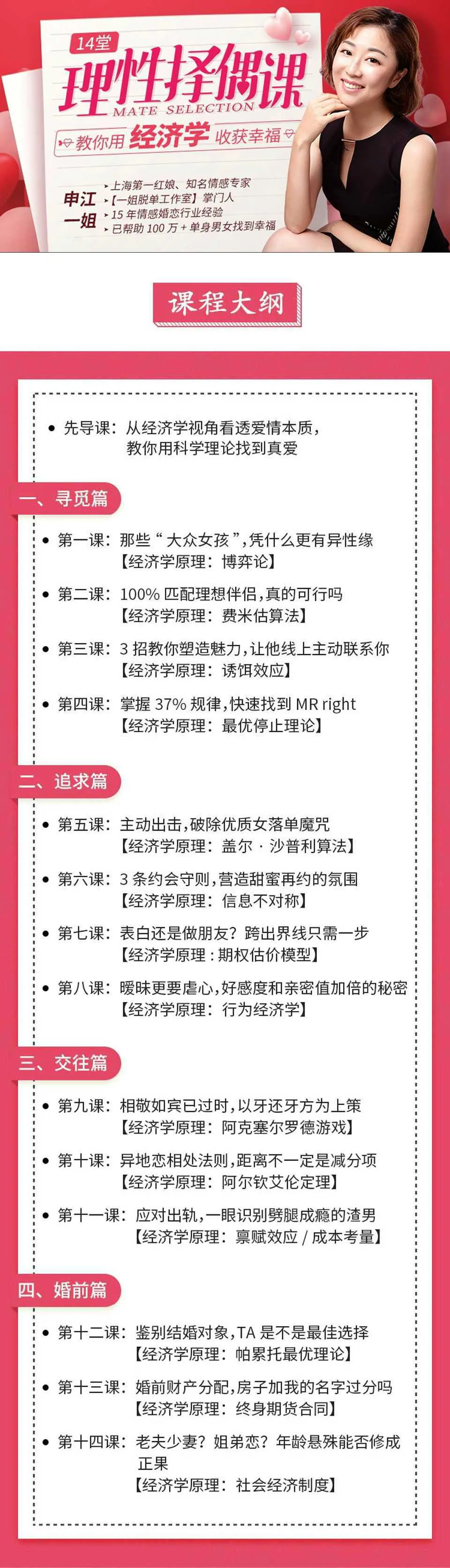 图片[1]-14堂理性择偶课，教你用经济学收获幸福（完结版）视频教程-元气ACG-绅士游戏下载基地！