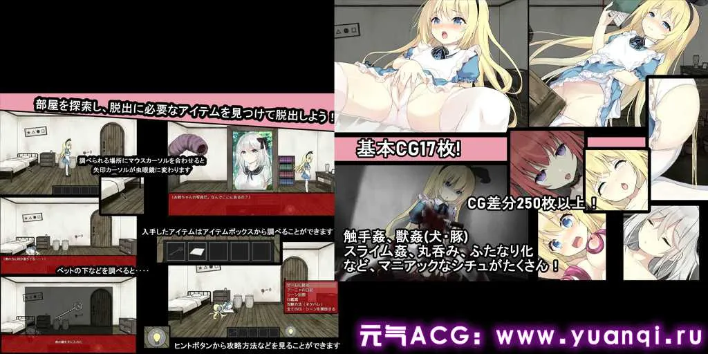 图片[2]-梦狱之国的爱丽丝~猎奇密室逃脱游戏~  双端PC+安卓汉化作弊版 附存档 夢獄の国のアリス ～リョナ脱出ゲーム～-元气ACG-绅士游戏下载基地！